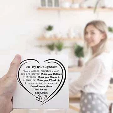 Daughter Gift From Mom - Inspirational Wood Plaque Decor