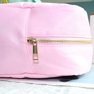 Kaymey Cosmetic Bag Makeup Pouch Bag Case, Nylon Travel Set cosmetic bag Makeup Pouch Bag (XL,8#pink)