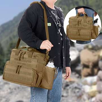 DSLEAF Tactical Gun Range Bag for Shooting & Hunting
