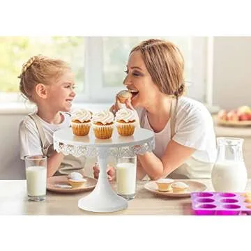 Elegant TRSPCWR 10in White Cake Stand for All Occasions
