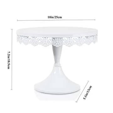 Elegant TRSPCWR 10in White Cake Stand for All Occasions