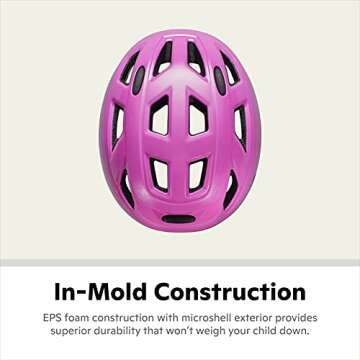 Schwinn Chroma ERT Kids Bike Helmet for Boys & Girls Ages 3 to 5, Small Can Fit Head Circumference 48-54 cm, 10 Vents, Removeable Padding, Adjustable Fit, Magenta