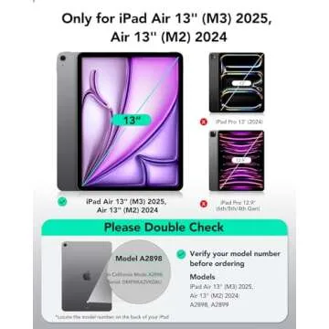 ESR 2 Pack Armorite Screen Protector for iPad Air 13 Inch M3/M2 (7th/6th Generation, 2025/2024), 9H ...