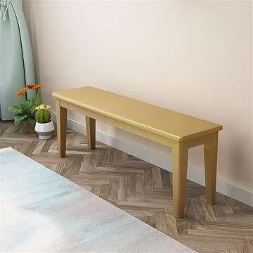 WANLIAN Bench for Bedroom End of Bed,Entryway Bench for Living Room,Dining Bench with Padded Seat and Solid Wood Leg for Kitchen Bedroom,Indoor and Hallway (Log Color,40inch)