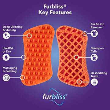 Furbliss Equine Horse Tack/Horse Brush Deshedding Massaging Grooming Curry Comb for Horses, Perfect Addition to the Tack Box - by Vetnique Labs