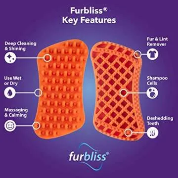 Furbliss Equine Horse Tack/Horse Brush Deshedding Massaging Grooming Curry Comb for Horses, Perfect Addition to the Tack Box - by Vetnique Labs