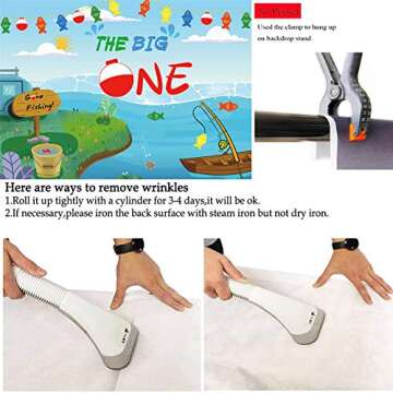 217 Pcs Ofishally One Birthday Decorations Gone Fishing Dinnierware The Big One Balloon Garland Banner Cake Cupcake Topper Table Cloth for Fishing Theme 1st Birthday Baby Shower Party Supplies