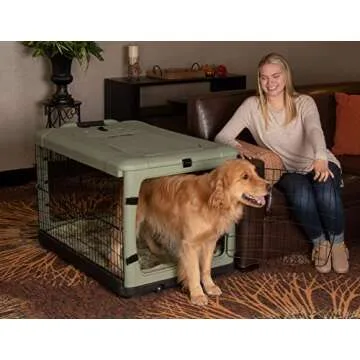 Pet Gear “The Other Door” 4 Door Steel Crate with Plush Bed + Travel Bag for Cats/Dogs