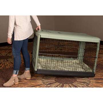 Pet Gear “The Other Door” 4 Door Steel Crate with Plush Bed + Travel Bag for Cats/Dogs