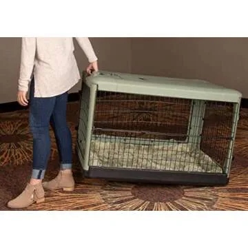 Pet Gear “The Other Door” 4 Door Steel Crate with Plush Bed + Travel Bag for Cats/Dogs