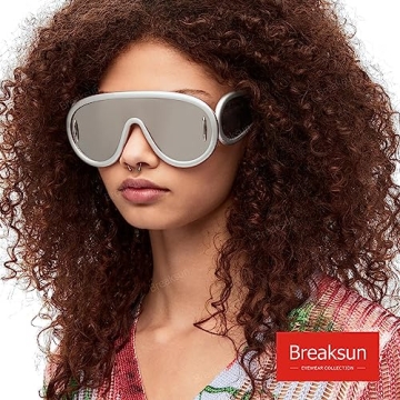 Stylish Wave Mask Sunglasses with UV Protection for All