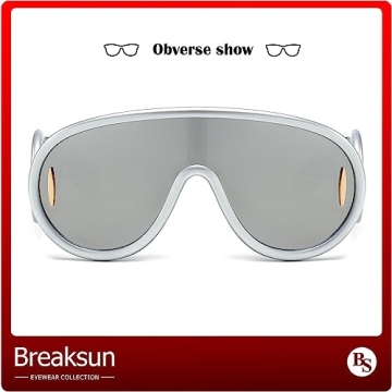 Stylish Wave Mask Sunglasses with UV Protection for All