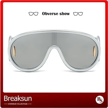 Stylish Wave Mask Sunglasses with UV Protection for All