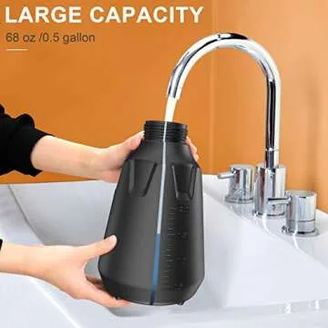 0.5 Gallon Electric Plant Mister Spray Bottle, Battery Rechargeable Automatic Watering Can for Indoor Outdoor Plant, Handheld Sprayers in Lawn & Garden, Pump Free, 2200mAh Battery