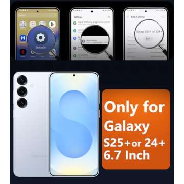 FNTCASE for Samsung Galaxy S25-Plus Case: Magnetic Translucent Matte Shockproof Slim Cell Phone Cove...