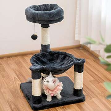 MWPO 28-Inch Cat Tree for Kittens with Hammock & Scratching Posts