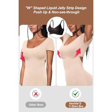 Vertvie Womens Seamless Bra No Underwire Comfort Push Up Bras Buttery Soft Wireless Bralette Full Coverage Sport Everyday Bra(Black,Large)