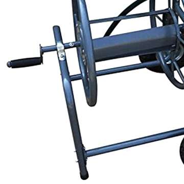 Yard Tuff YTF-26058HRC2 4 Wheel 260 Foot Capacity Steel Frame Heavy Duty Water Hose Reel Cart with 6...