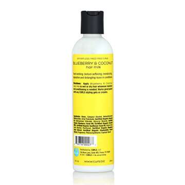 Curls Blueberry Bliss Blueberry & Coconut Hair Milk - 8 fl oz, Leave In Conditioner and Styler, Mois...