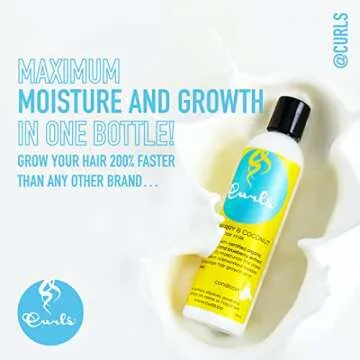 Curls Blueberry Bliss Blueberry & Coconut Hair Milk - 8 fl oz, Leave In Conditioner and Styler, Moisturizing & Nourishing, for Curly, Natural, and Coily Hair