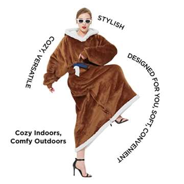 Comfortable Bedsure Wearable Blanket Hoodie for All Sizes
