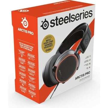 SteelSeries Arctis Pro High Fidelity Gaming Headset - Hi-Res Speaker Drivers - DTS Headphone: X v2.0 Surround for PC, Black