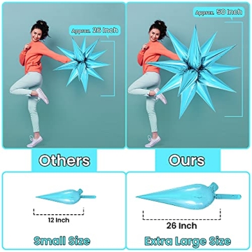 KatchOn Light Blue Star Cones 50 Pack for Parties