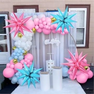 KatchOn Light Blue Star Cones 50 Pack for Parties