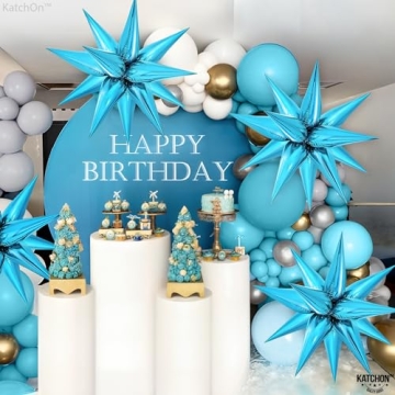 KatchOn Light Blue Star Cones 50 Pack for Parties