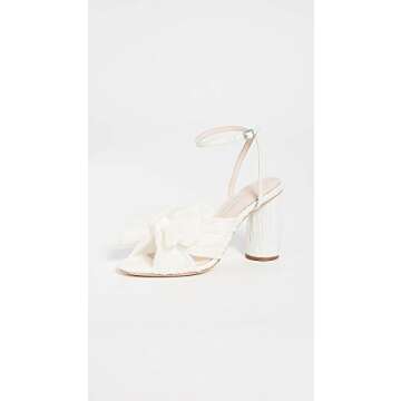 Loeffler Randall Women's Camellia Pleated Bow Heel with Ankle Strap