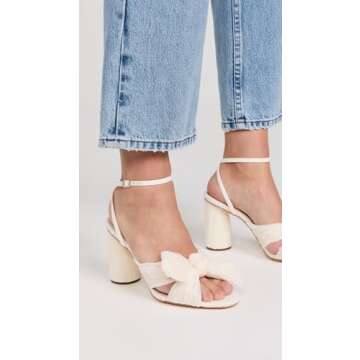Loeffler Randall Women's Camellia Pleated Bow Heel with Ankle Strap