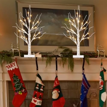 LED Lighted Birch Tree - 2FT Tabletop Decor for Home