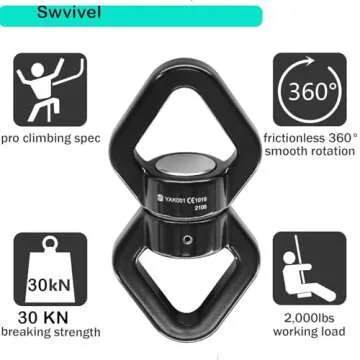 runner deer Complete Lyra/Aerial Hoop/Aerial Rings Set,Include lyra,carabiners, Swivel, and spanset (35"(90), Single tab)