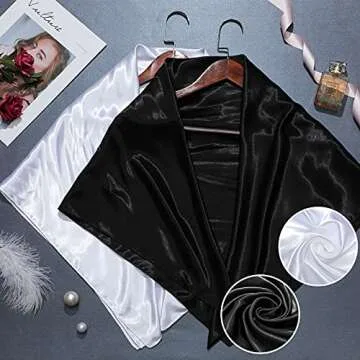 Luxurious 35 Inch Silk Head Scarves - 2 Pcs Set