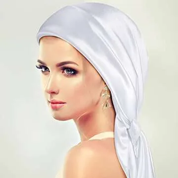 Luxurious 35 Inch Silk Head Scarves - 2 Pcs Set