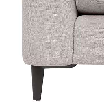 La Vane 5 inch Metal Furniture Legs, Set of 4 Mid Century Modern Iron Thick Diamond Triangle Furniture Replacement Feet Black for Home DIY Project Sofa Couch Cabinet Table Chair