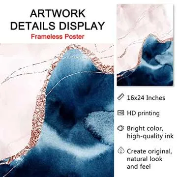 Pink Blue Marble Canvas Art for Vibrant Home Decor