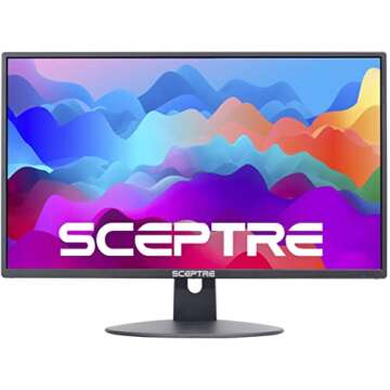 Sceptre E249W-19203R 24-inch FHD LED Gaming Monitor with 75Hz Refresh Rate and Built-in Speakers