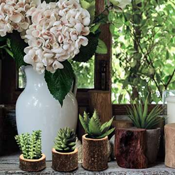 Tesytto Wooden Tea Light Candle Holders Set of 3, Personalized Natural Wooden Votive Tealight Holder for Rustic Centerpieces for Table, Great for Home, Wedding Various Festivals Decoration