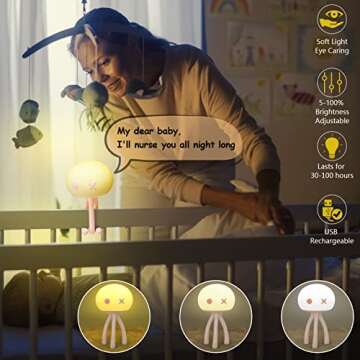 Cute Kids Night Light - Rechargeable & Dimmable Silicone Lamp