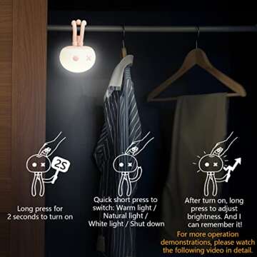 Cute Kids Night Light - Rechargeable & Dimmable Silicone Lamp