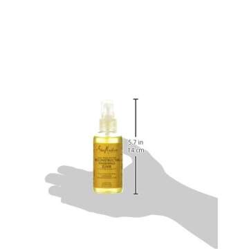 SheaMoisture Hair Styling Agent, Raw Shea Butter Reconstructive Finishing Elixir Hair Oil for Dry Hair, 4 oz