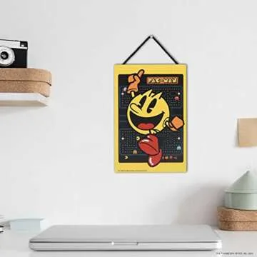 Pac-Man Jumping Hanging Wood Wall Decor for Game Room