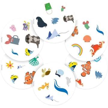 Spot It! Finding Dory - Fast-Paced Family Card Game, Featuring Characters from Finding Nemo and Dory's New Adventure! Ages 4+, 2-5 Players, 15 Minute Playtime, Made by Zygomatic
