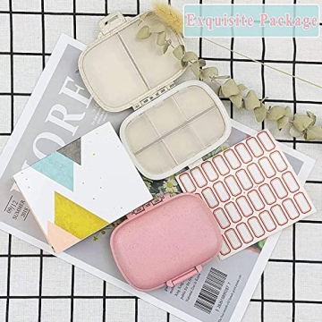 Holii 8 Compartment Travel Pill Organizer for Daily Use