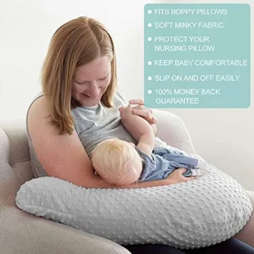 OWLOWLA Ultra Soft Minky Nursing Pillow Cover for Babies