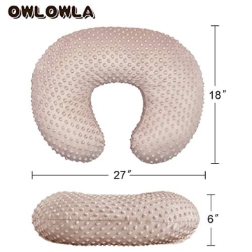 OWLOWLA Ultra Soft Minky Nursing Pillow Cover for Babies