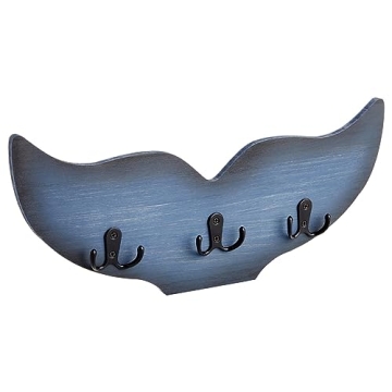 Whale Tail Wall Hook for Nursery, Nautical Ocean Decor