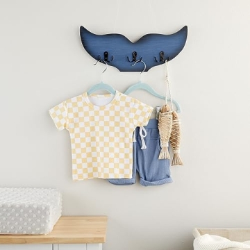 Whale Tail Wall Hook for Nursery, Nautical Ocean Decor