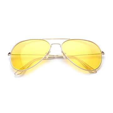 Outray Night Vision Aviator Sunglasses for Driving